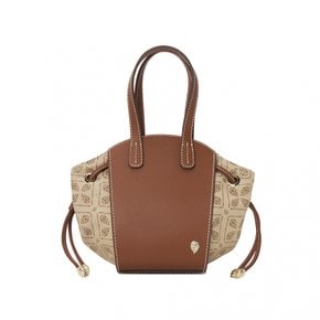 피아프 여성 토트백 BAG51682 JACQUARD LATTE CUOIO