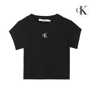 Calvin Klein 캘빈클라인 CK 립 크롭 슬림핏 여성 반팔 티셔츠 J218337-BEH