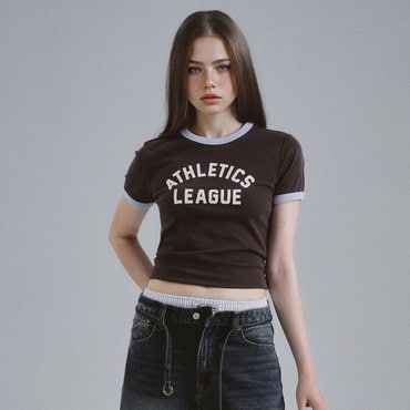 후아유 Lettering Ringer T-shirt WHRAF3792F