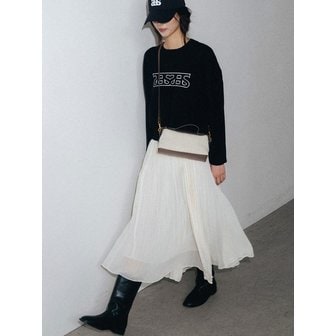 앤하츠 Airy Pleats Long Skirt_WHITE