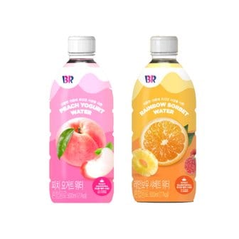  베스킨라빈스 레인보우샤베트워터 피치요거트워터 500ml 각 12입