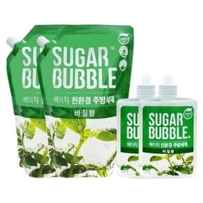 친환경 에코 주방세제 바질 1.2L x2 + 470ml x2