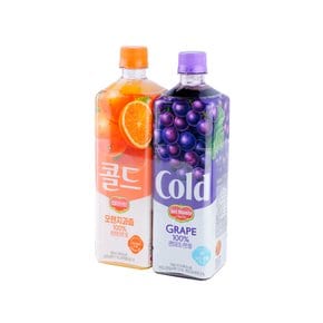 델몬트 콜드 오렌지+포도100% 900ml*2입