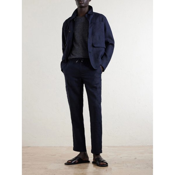 미스터 피 제임스 테이퍼드 리넨 드로우스트링 카고 팬츠 46376663163004579