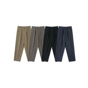 [Easy line] 1Pleats banding chino (Black)