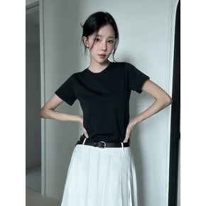 [모찌언니 PICK] 브로드 코튼 슬림티(블랙)