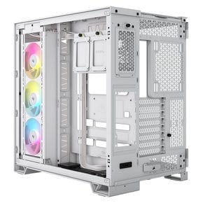 6500X RGB (화이트) (정품) PC케이스(ATX) 미들타워 듀얼 챔버 디자인 A/S 2년