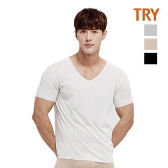 TRY [트라이] 남성 심프리 V넥 티셔츠 G01