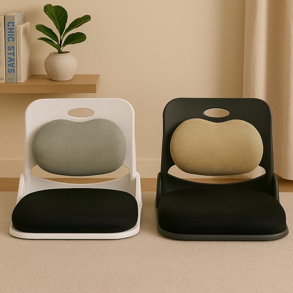 푹신 도톰 허리편한 등받이 접이식 좌식의자 10colors (FB5104)