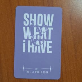 아이브 콘서트 IVE THE 1ST WORLD TOUR SHOW WHAT I HAVE 공식 포토카드 리즈 버전 1 - 한장 선택