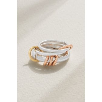 스피넬리킬콜린 Orion Set Of Three Sterling Silver And 18-karat Yellow And Rose Gold Rings 실버