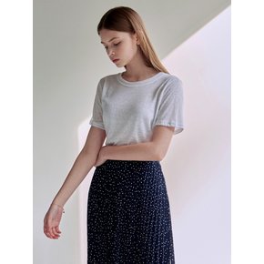 LINEN ROUND HALF T_WHITE