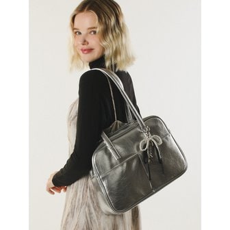 마스마룰즈 304 leather pouch shoulder bag _ Silver