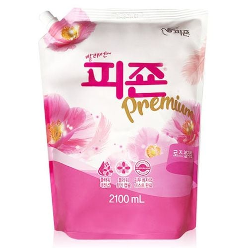 일반 핑크 빨래 피죤 리필 용품 2100ml 세탁세제 로즈블라썸 섬유유연제