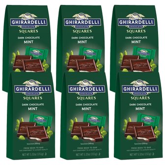  Ghirardelli 기라델리 다크 민트쵸코렛 민트 151g 6팩