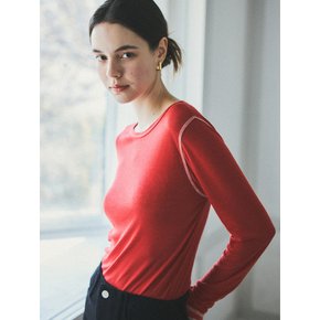 SS Contrast Stitch T-shirt_CTT315(Red)