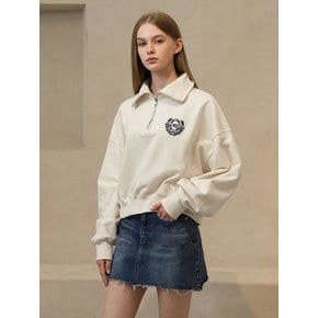 WT-01 HIGH NECK HALF ZIP UP_IVORY