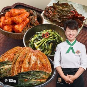 조리기능장 김선영의 일품김치 4종 (포기 5.5kg+총각 2kg+열무 2kg+깻잎 500g)..[34385237]