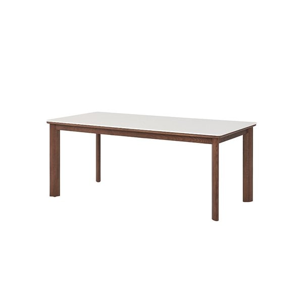 포멜로 세라믹식탁 6인세트 180cm 브라운_벤치1500 2EA, 가죽체어 2EA