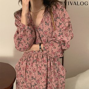 라비 로즈 V넥 롱 원피스_P335823267