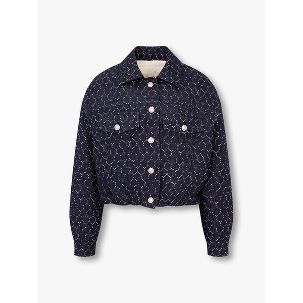 드로스트링 헴  크롭 자켓_네이비 7215210202