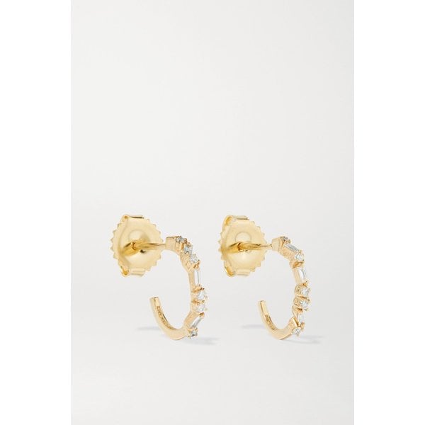 수잔 케일런 18k 골드 다이아몬드 후프 이어링 18706561956251380