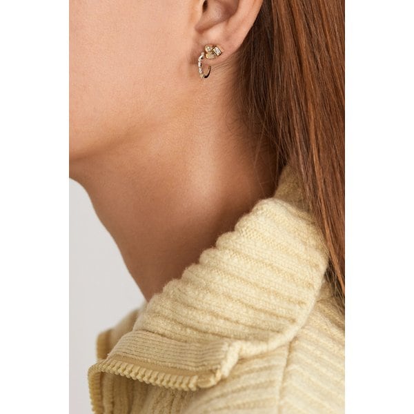 수잔 케일런 18k 골드 다이아몬드 후프 이어링 18706561956251380