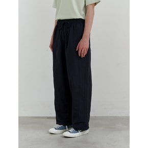 Twisted curved roll-up pants (navy)