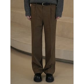 [-6cm 숏버전 추가] M240 ONE TUCK COTTON SLACKS_BROWN