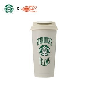 일본 스타벅스 X 빔스 콜라보 스테인리스 TOGO 로고 텀블러 College Design 베이지 473ml