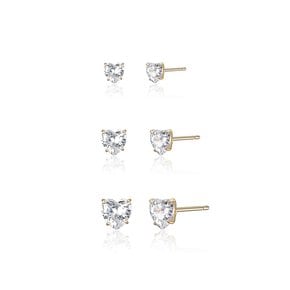 14k 퓨어 하트 스톤 귀걸이 (14k골드) LFE43