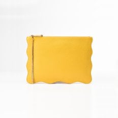 [LWL/엘더블유엘] RUFFLE CLUTCH (러플 클러치) Yellow