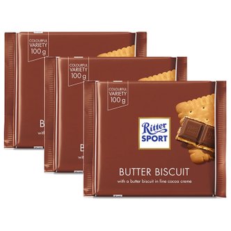  리터스포트 버터비스킷 초콜릿 100g x 3개