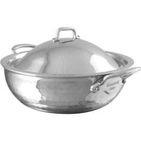 영국 모비엘 냄비 Mauviel 3.2 Quart MElite Hammered Curved Splayed Saute Pan with Lid 스테