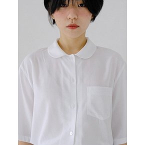 Half Sleeve Pocket Blouse_Ivory