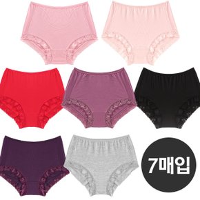 여성 텐셀 노라인 레이스 팬티 7매입