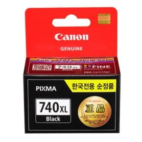 e_ 캐논 PG-740XL 정품 잉크 검정 (대용량)