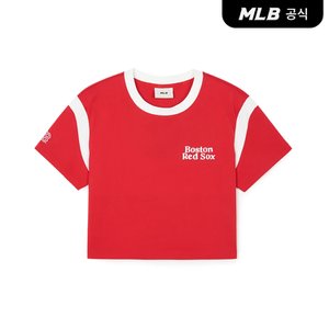 MLB [코리아공식]여성 바시티 크롭 반팔 티셔츠 BOS (Red)