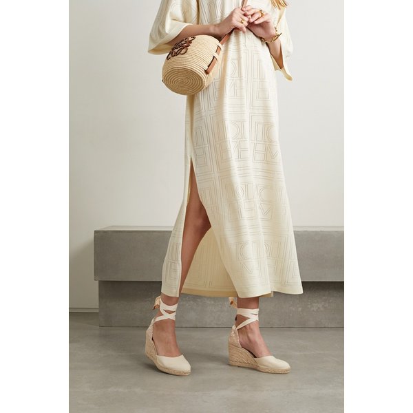 카리나 80 캔버스 웨지 에스파드리유 아이보리 665933300937381