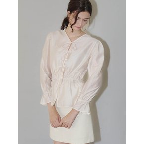 [24FW] Ella Ribbon Ivory blouse