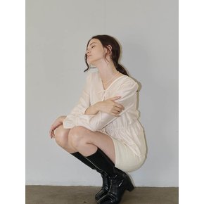 [24FW] Ella Ribbon Ivory blouse