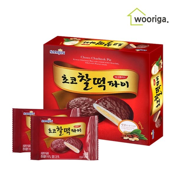 삼진 찰떡파이 310g 1박스 초코찰떡파이 대용량 과자 간식 - SSG.COM