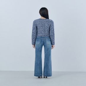 OQ1D5027 1color 밑단 디테일 MBL톤 부츠컷 데님 6034852
