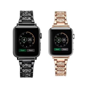 애플워치울트라4 49mm 큐빅 스트랩 메탈 밴드