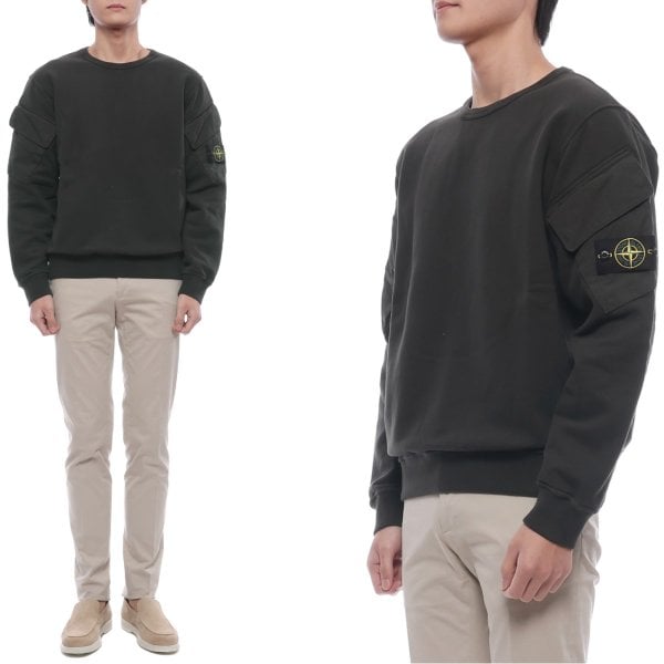 [부산점] 25FW 남성 와펜 패치 포켓 맨투맨 (K2S156100008 S0A20 V0062 25F)