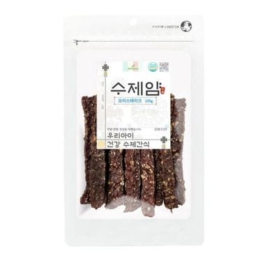  수제얌 육포스틱 수제간식 100g 오리스테이크 x5개