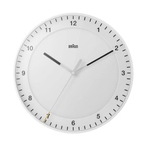 브라운 BC17W 무소음 벽시계 지름 30CM 화이트 WHITE