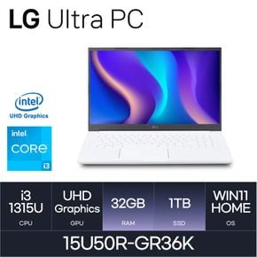 LG전자 울트라PC 15U50R-GR36K (WIN11 HOME/SSD 1TB/RAM 32GB) HMC