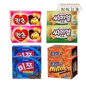  칸쵸 + 씨리얼초코 + 미쯔블랙 + 초코칩쿠키미니 2개씩 총 8개 / 인...