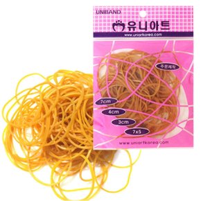 고무밴드 소량 7cm / 노란고무줄 머리끈